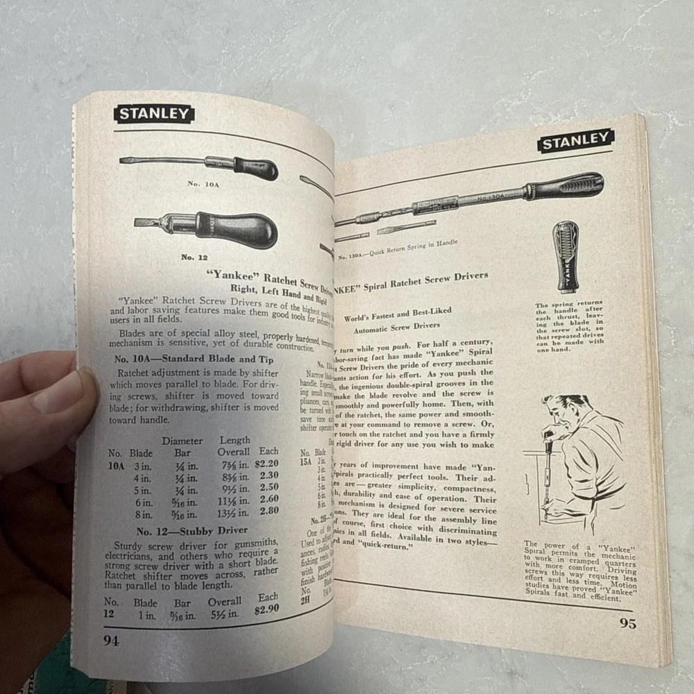 Stanley Tools Catalog No. 34 Vintage 1958 Edition PB Paperback EXCELLENT